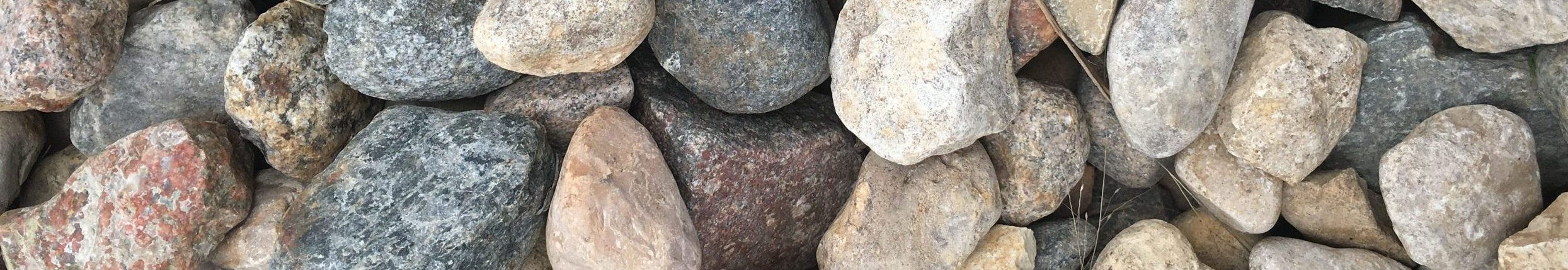 a pile of multi colored rocks